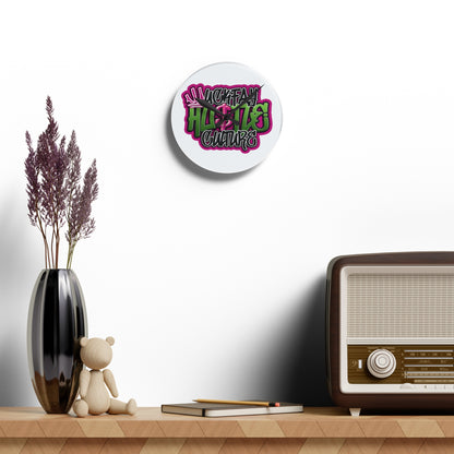 Uckfay Hu$tle Culture Acrylic Wall Clock