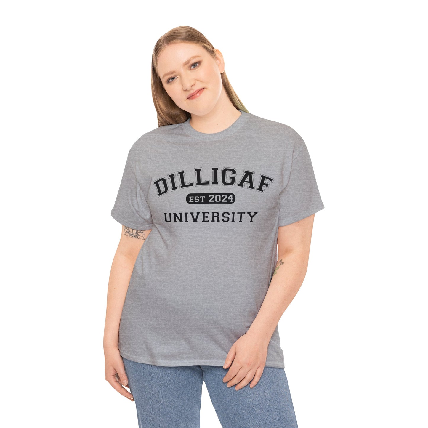 DILLIGAF University Unisex Heavy Cotton Tee