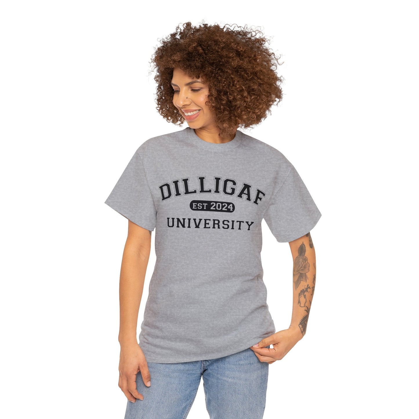 DILLIGAF University Unisex Heavy Cotton Tee