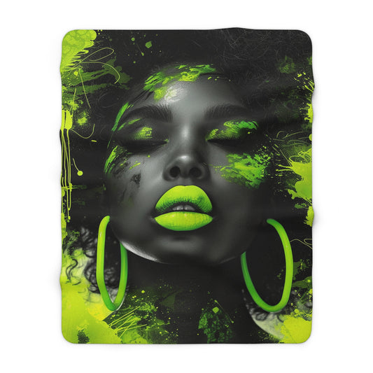 Shockwave Queen Sherpa Fleece Blanket