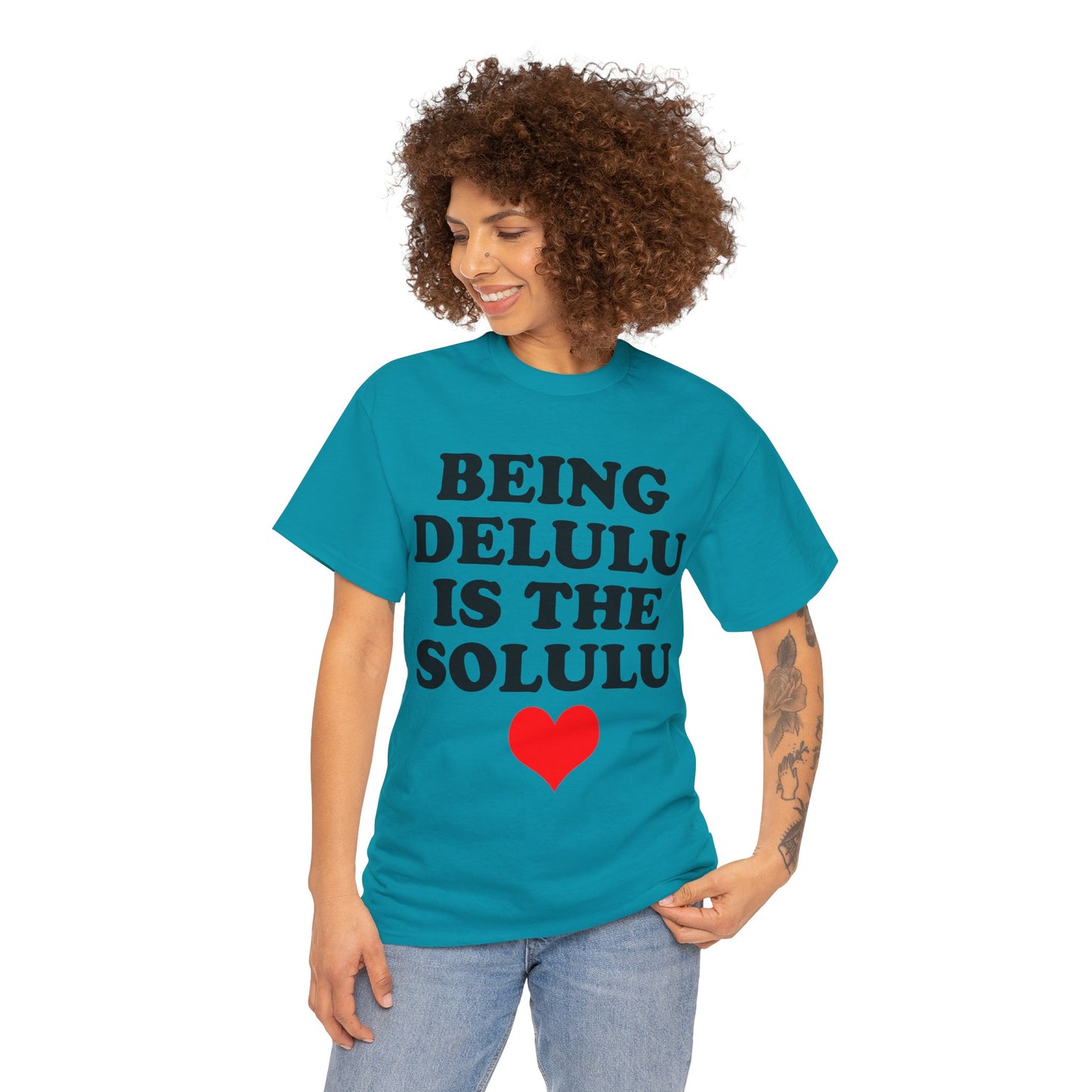 Being Delulu Unisex Heavy Cotton Tee