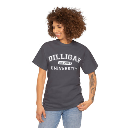 DILLIGAF University Unisex Heavy Cotton Tee