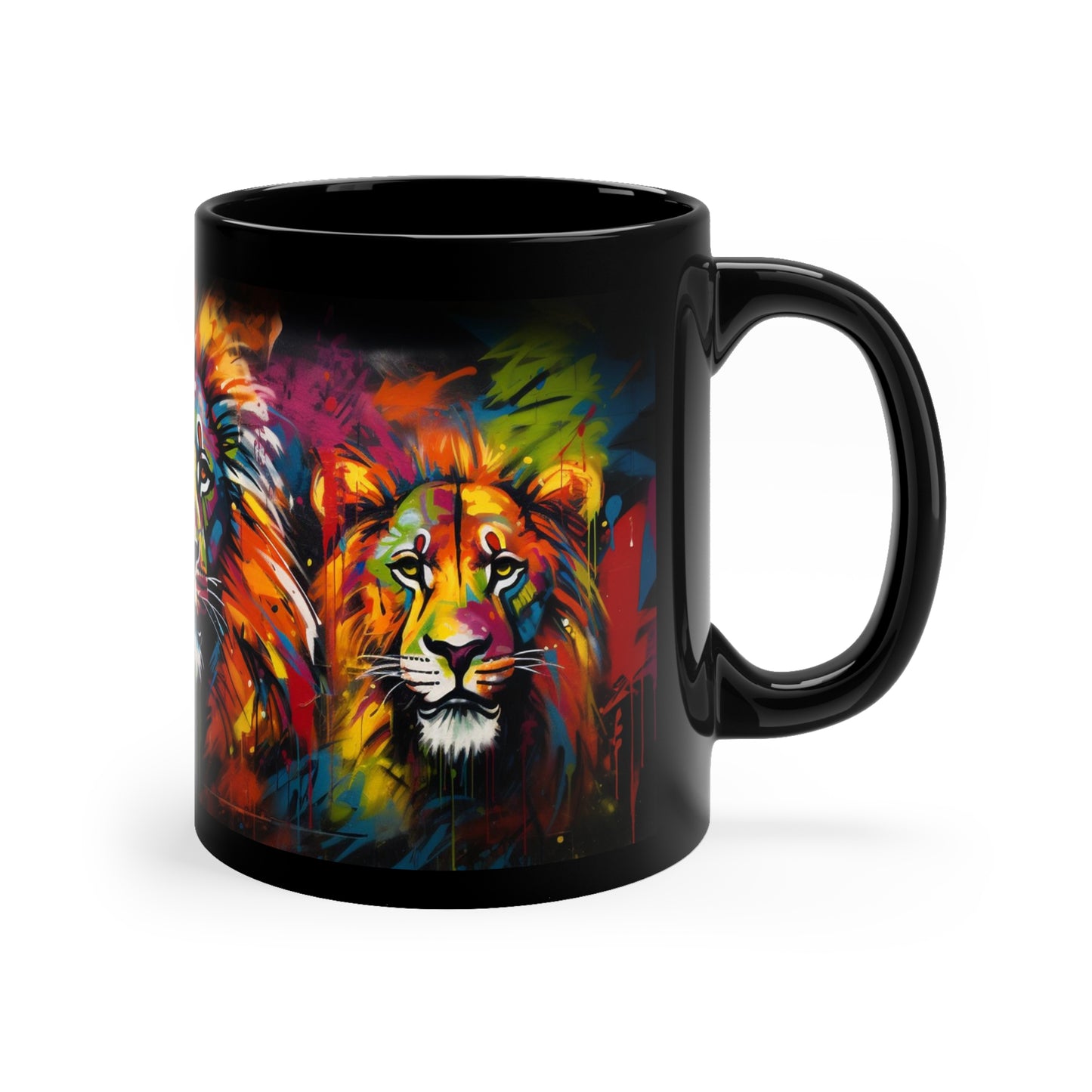 11oz Wild Roar Graffiti Lion Coffee Mug