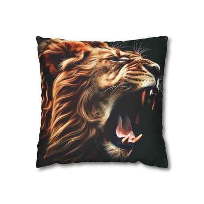 Roaring Lion Spun Polyester Square Pillow Case