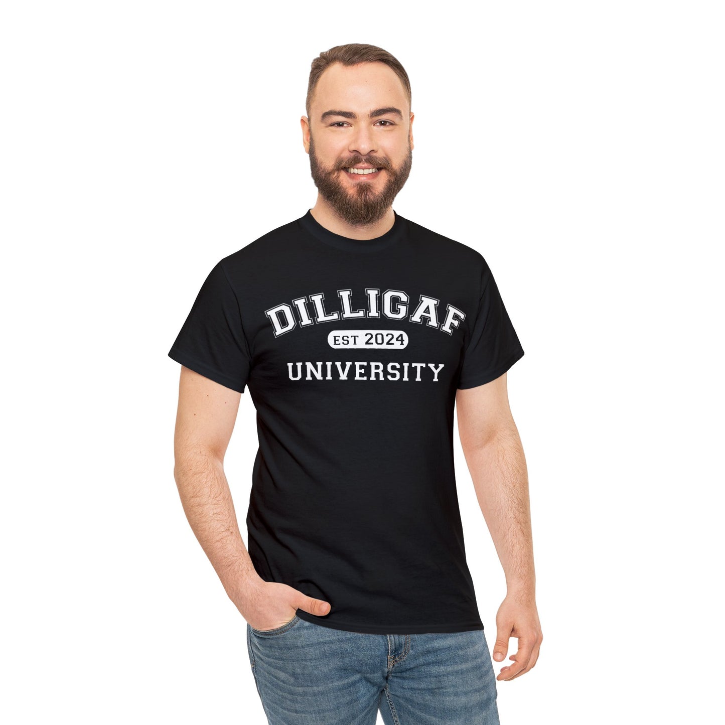 DILLIGAF University Unisex Heavy Cotton Tee