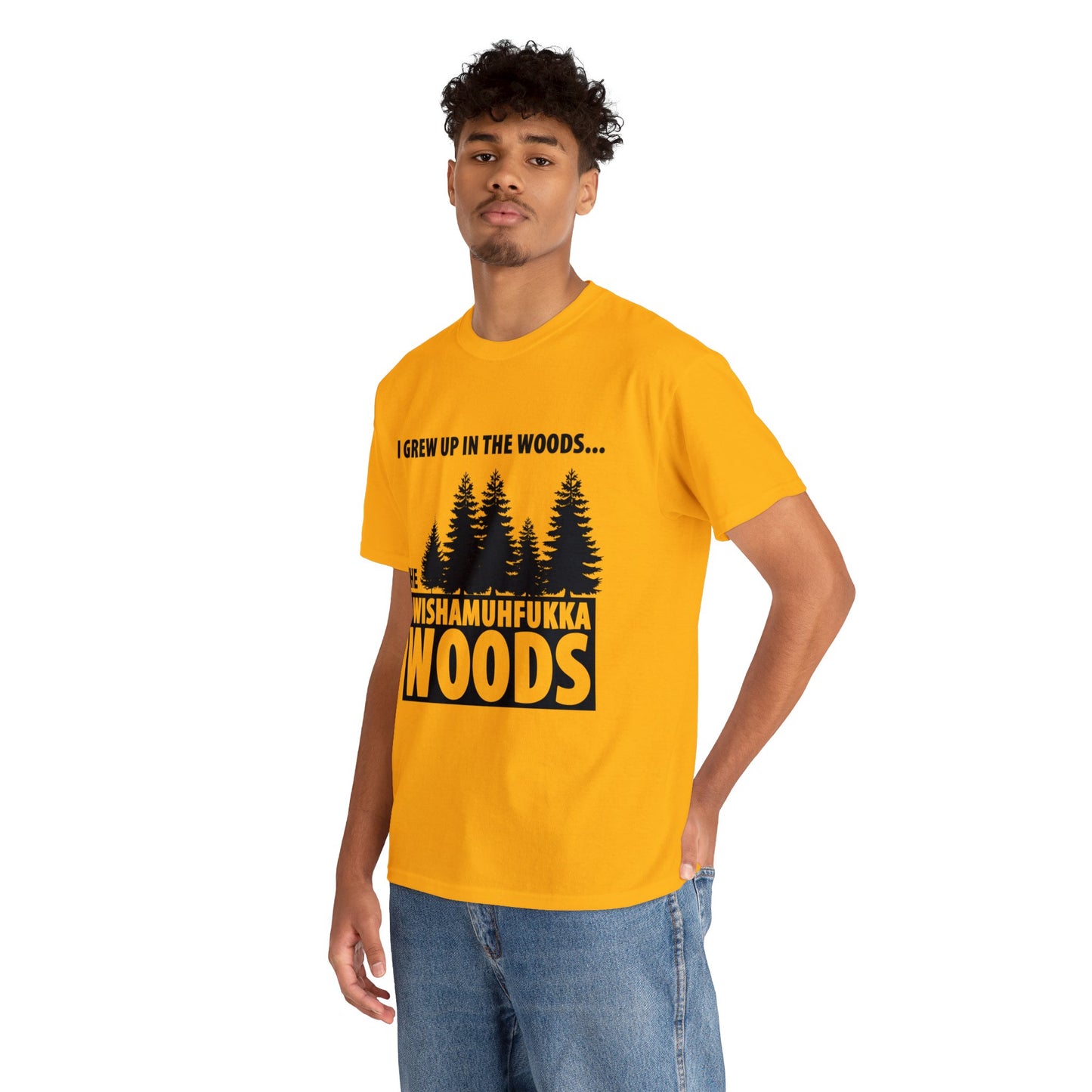 "I Grew Up In The Woods..." Unisex Heavy Cotton Tee