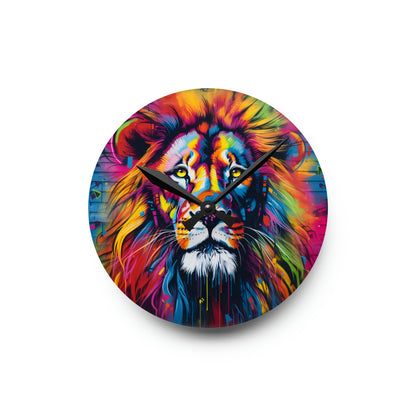 Lion's Roar Graffiti Acrylic Wall Clock