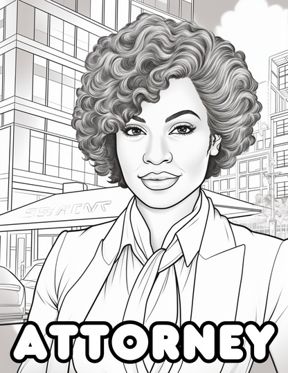 Digital Coloring Book - Shades of Success: Black Women At Work Vol. 1