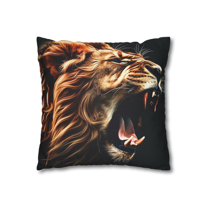 Roaring Lion Spun Polyester Square Pillow Case