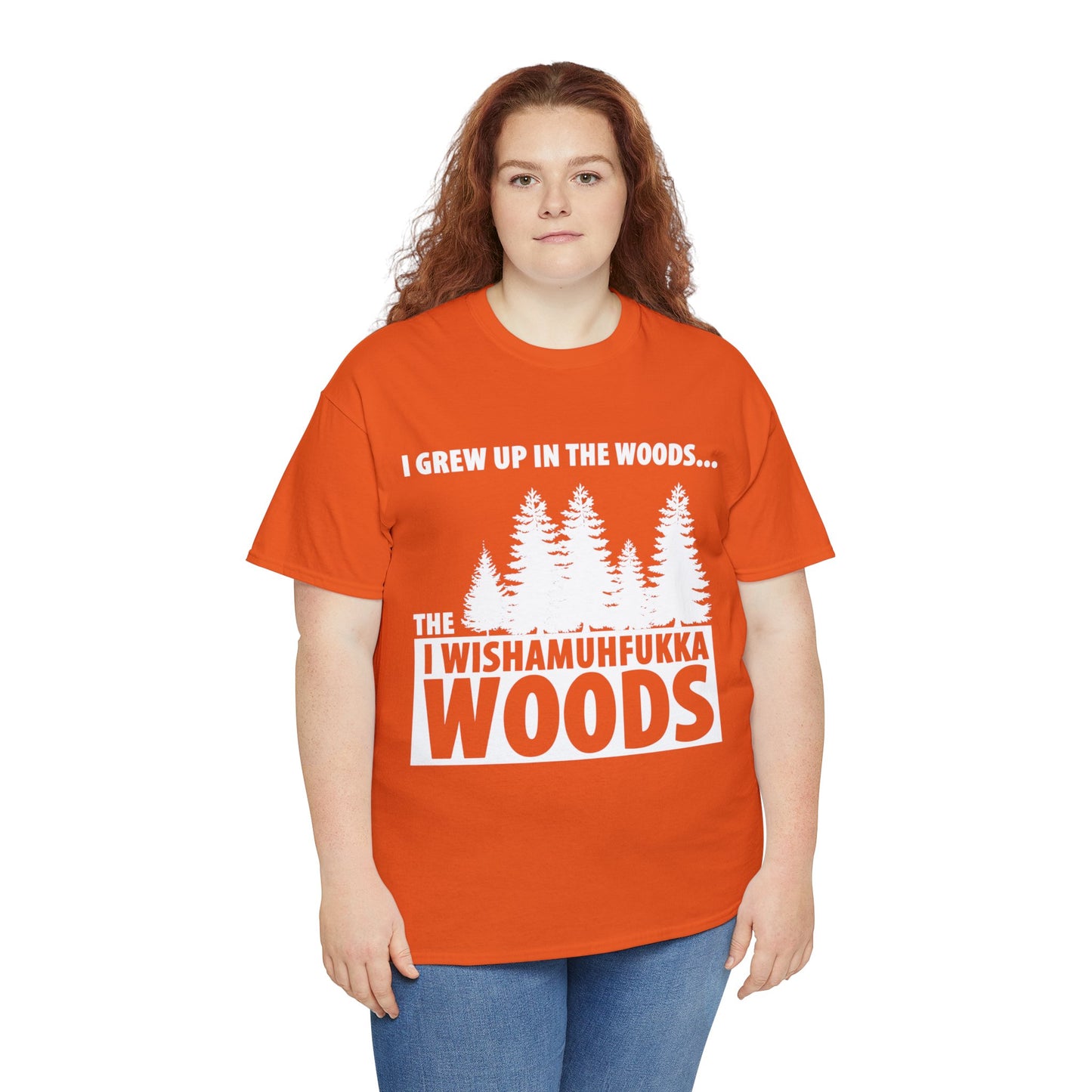 "I Grew Up In The Woods..." Unisex Heavy Cotton Tee