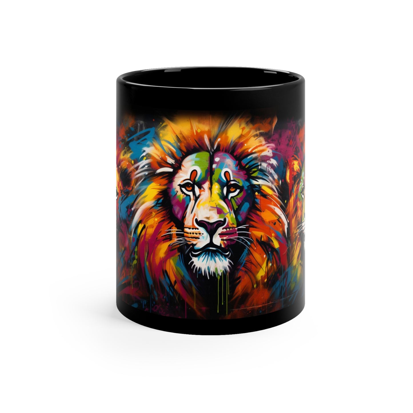 11oz Wild Roar Graffiti Lion Coffee Mug