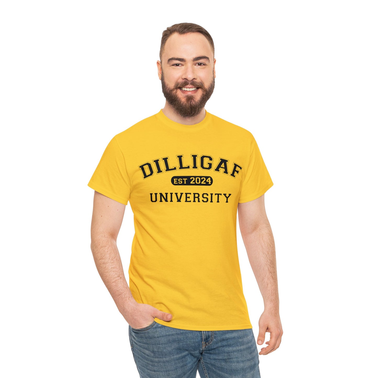 DILLIGAF University Unisex Heavy Cotton Tee