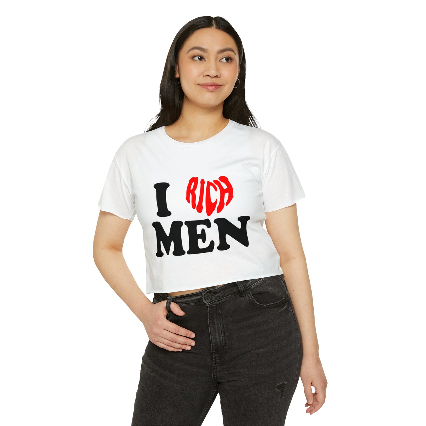 I Love Rich Men Women's Festival Crop Top