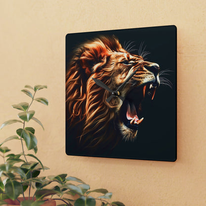 Roaring Lion Acrylic Wall Clock