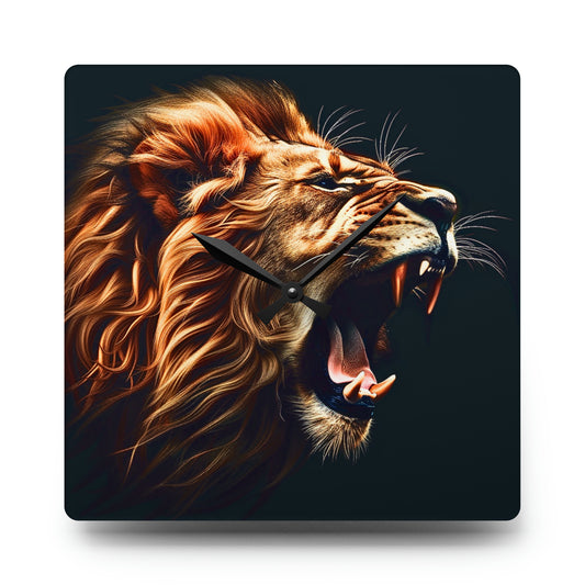 Roaring Lion Acrylic Wall Clock