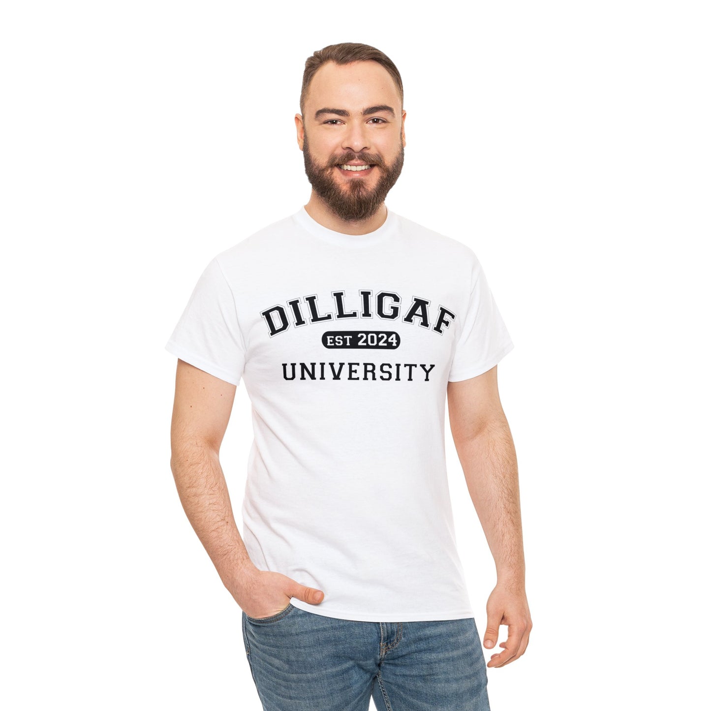 DILLIGAF University Unisex Heavy Cotton Tee