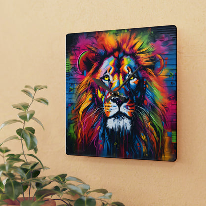 Lion's Roar Graffiti Acrylic Wall Clock