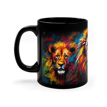 11oz Wild Roar Graffiti Lion Coffee Mug