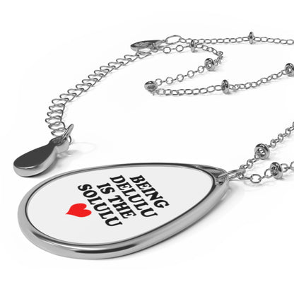 Being Delulu Oval Necklace