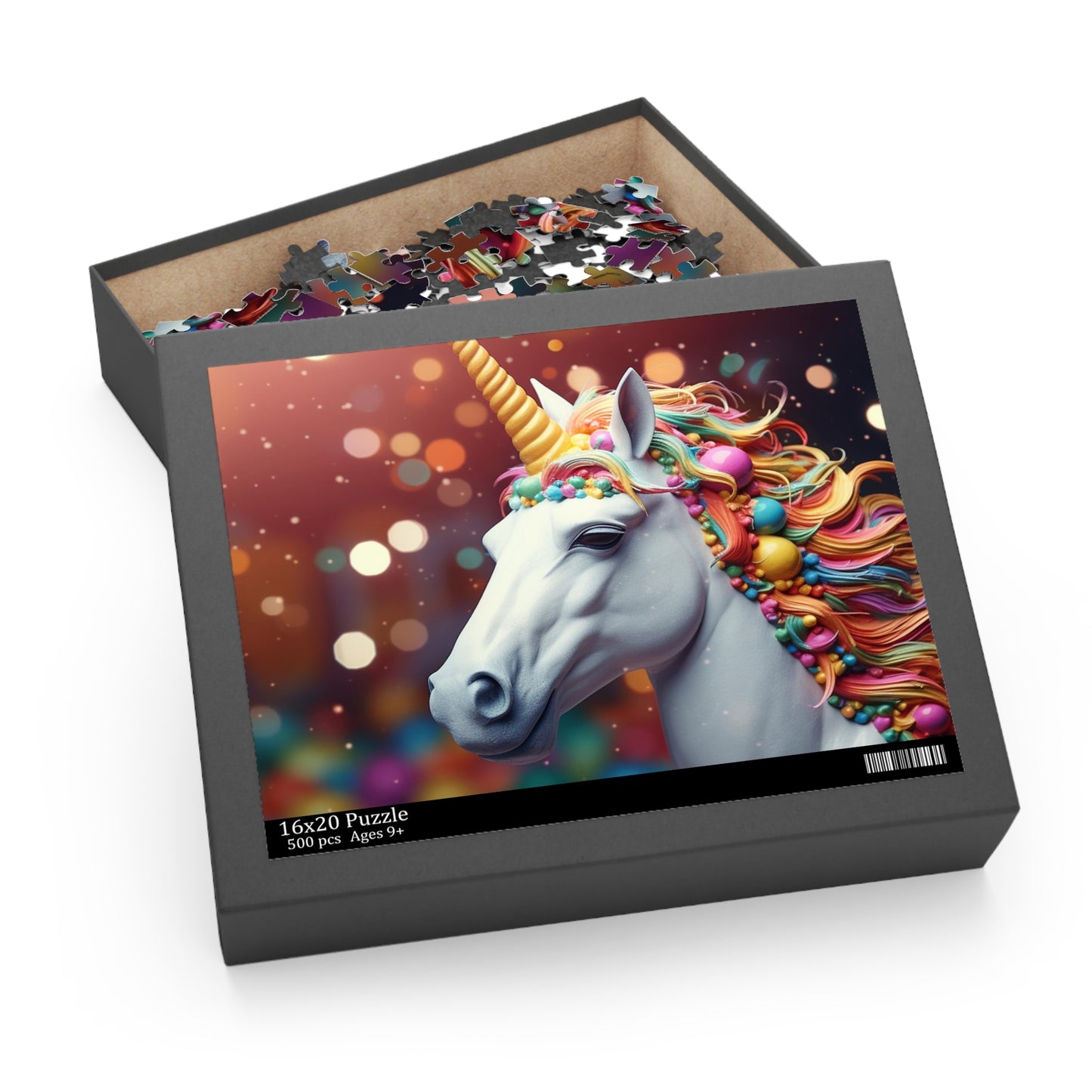 Radiant Rainbow Unicorn Puzzle (120, 252, 500-Piece)