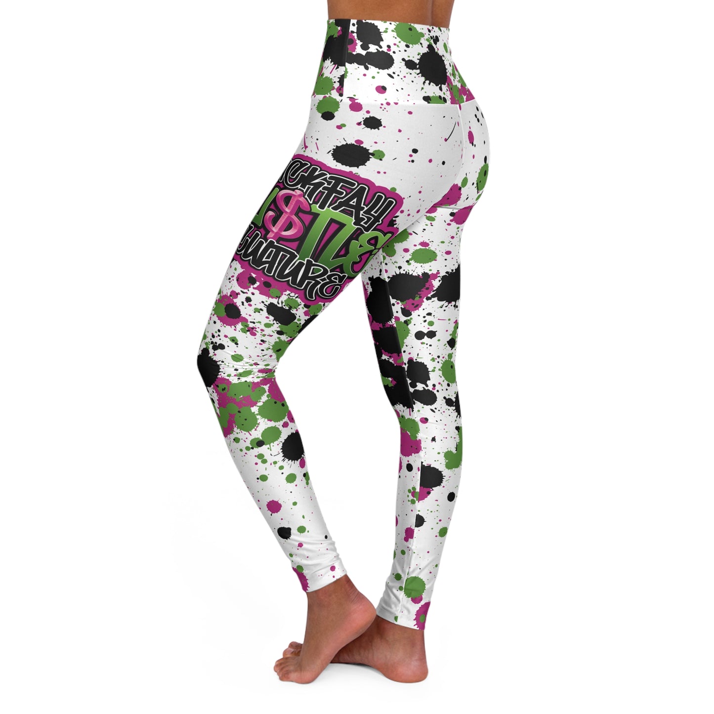 Uckfay Hu$tle Culture High Waisted Yoga Leggings