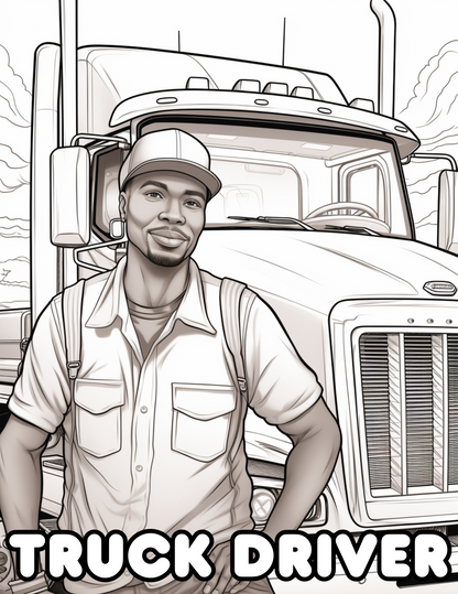 Digital Coloring Book - Shades of Excellence: Black Men at Work Vol. 1