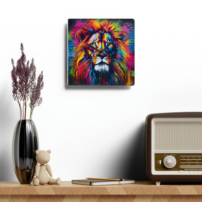 Lion's Roar Graffiti Acrylic Wall Clock