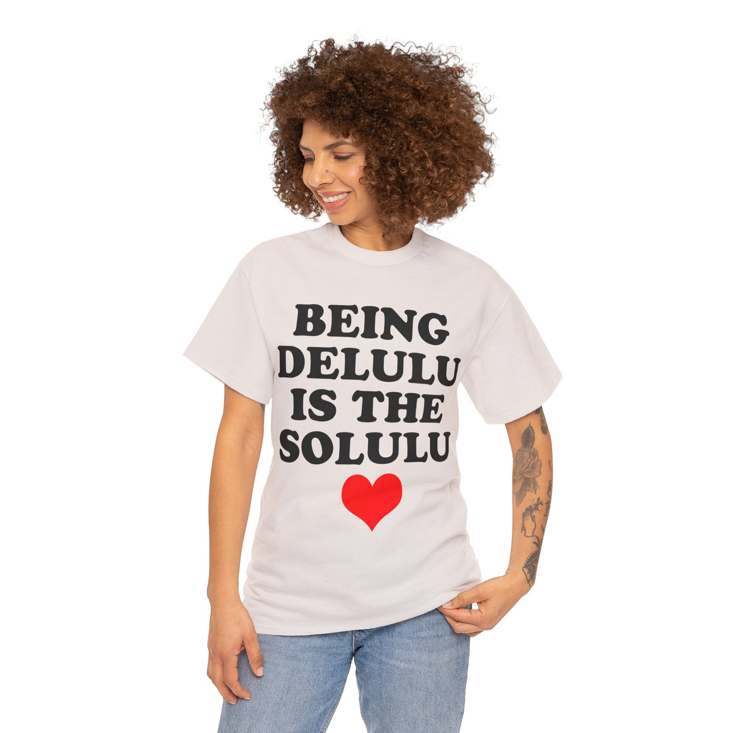 Being Delulu Unisex Heavy Cotton Tee