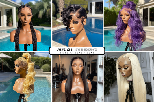 Stock Photos - Lace Wigs Vol 2 | Set of 30 Photos