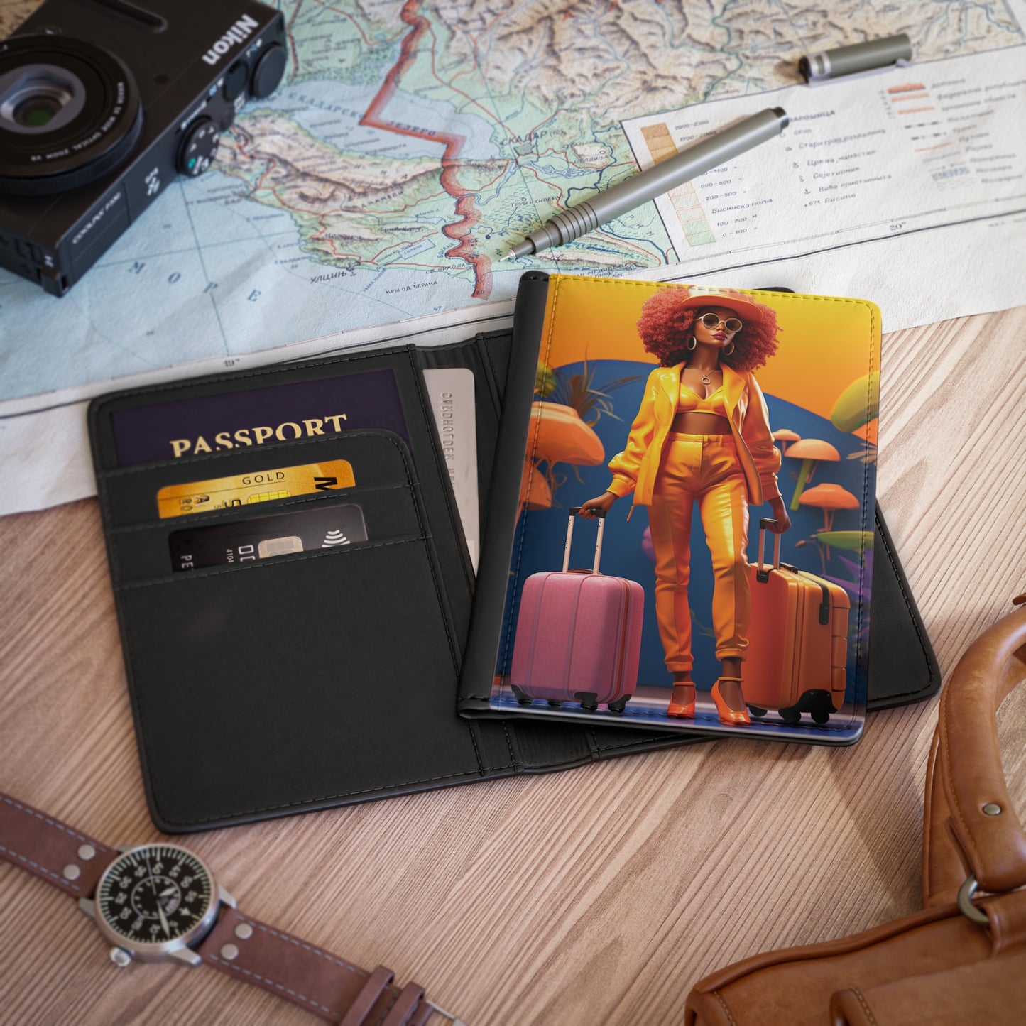 Elegance in Ebony Passport Cover