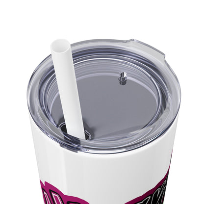 Uckfay Hu$tle Culture Skinny Tumbler with Straw, 20oz