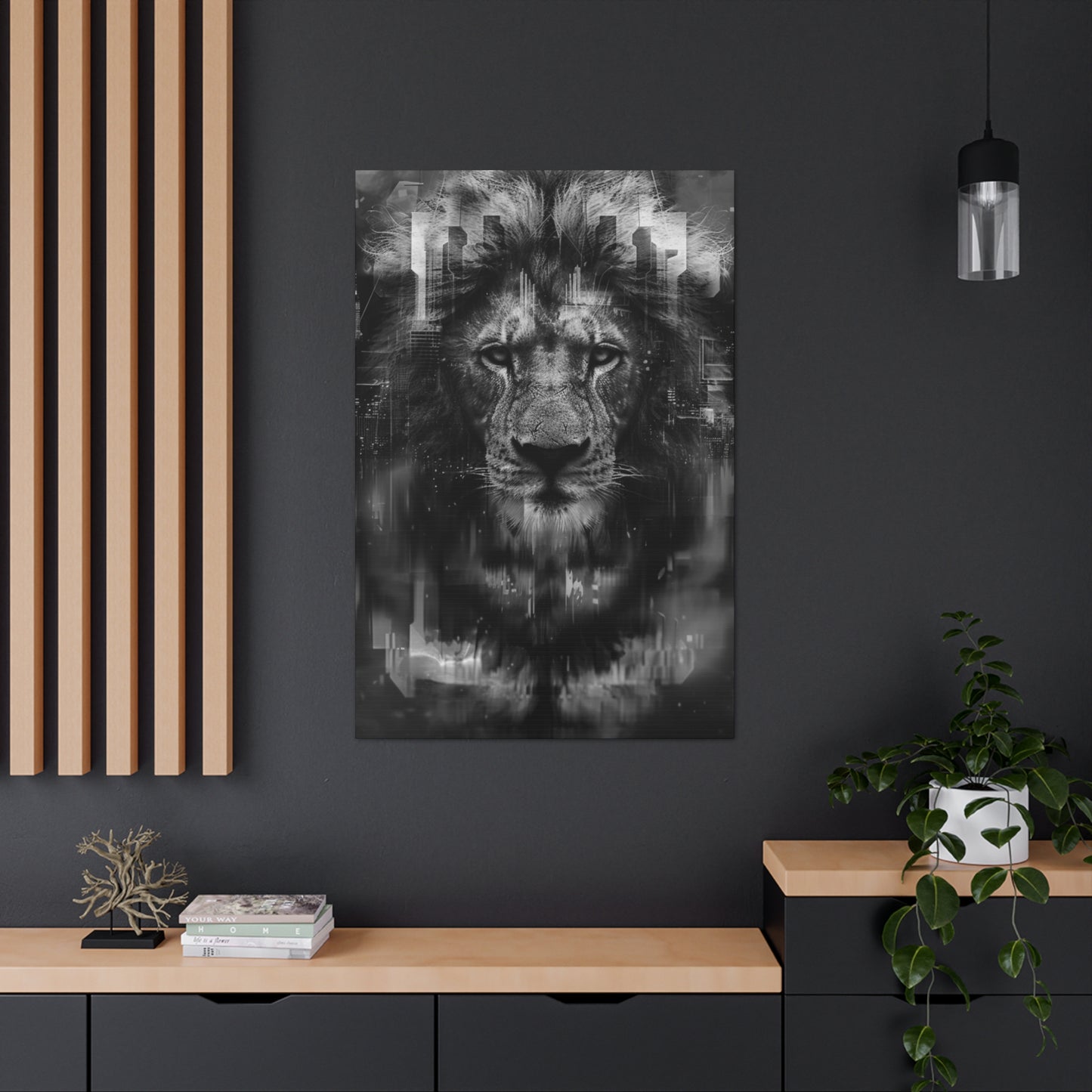 "King of the City" Canvas Gallery Wrap (Black and White)