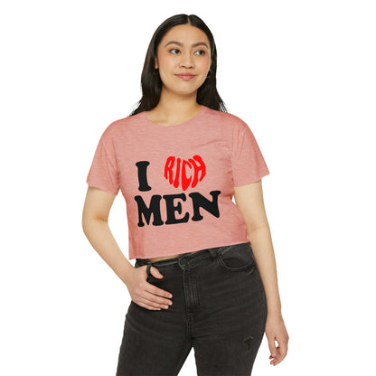 I Love Rich Men Women's Festival Crop Top