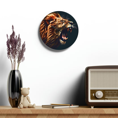 Roaring Lion Acrylic Wall Clock