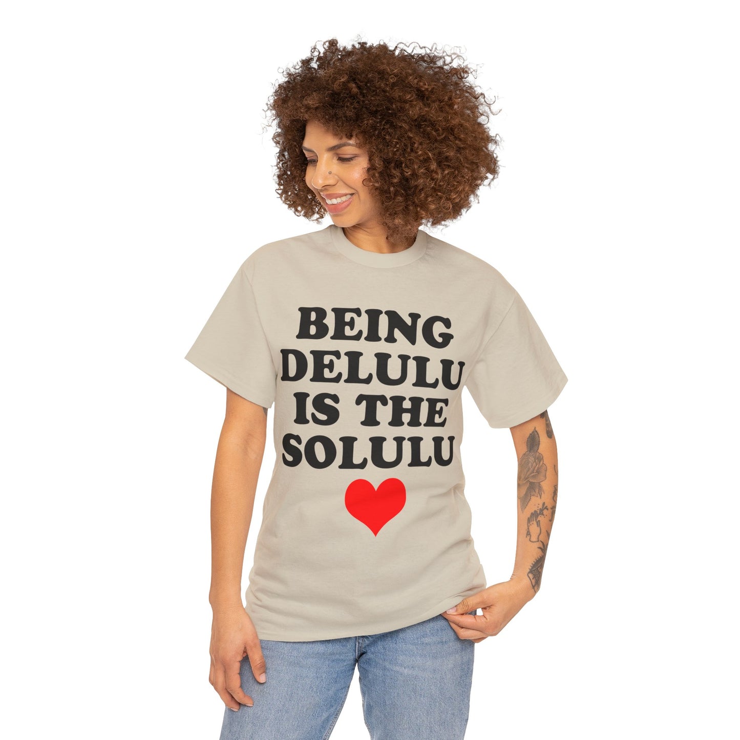 Being Delulu Unisex Heavy Cotton Tee