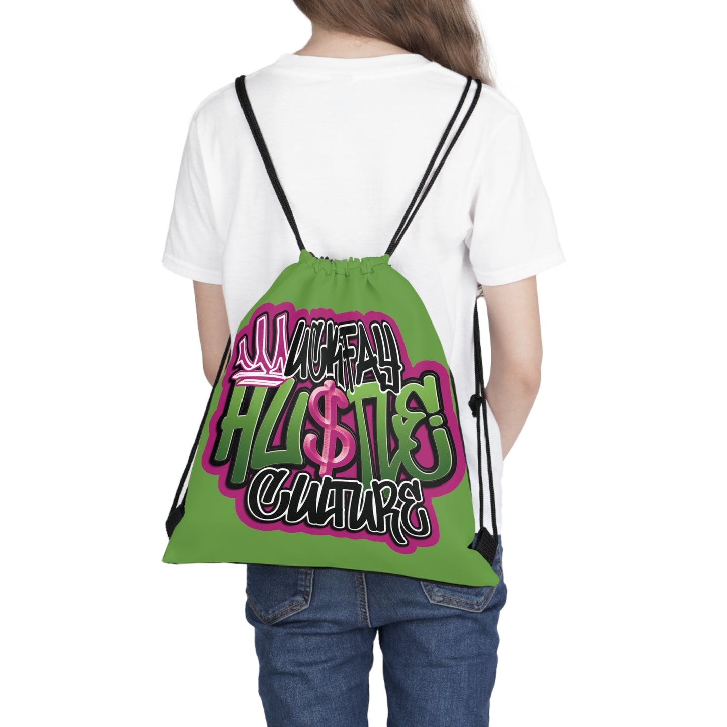 Uckfay Hu$tle Culture Outdoor Drawstring Bag