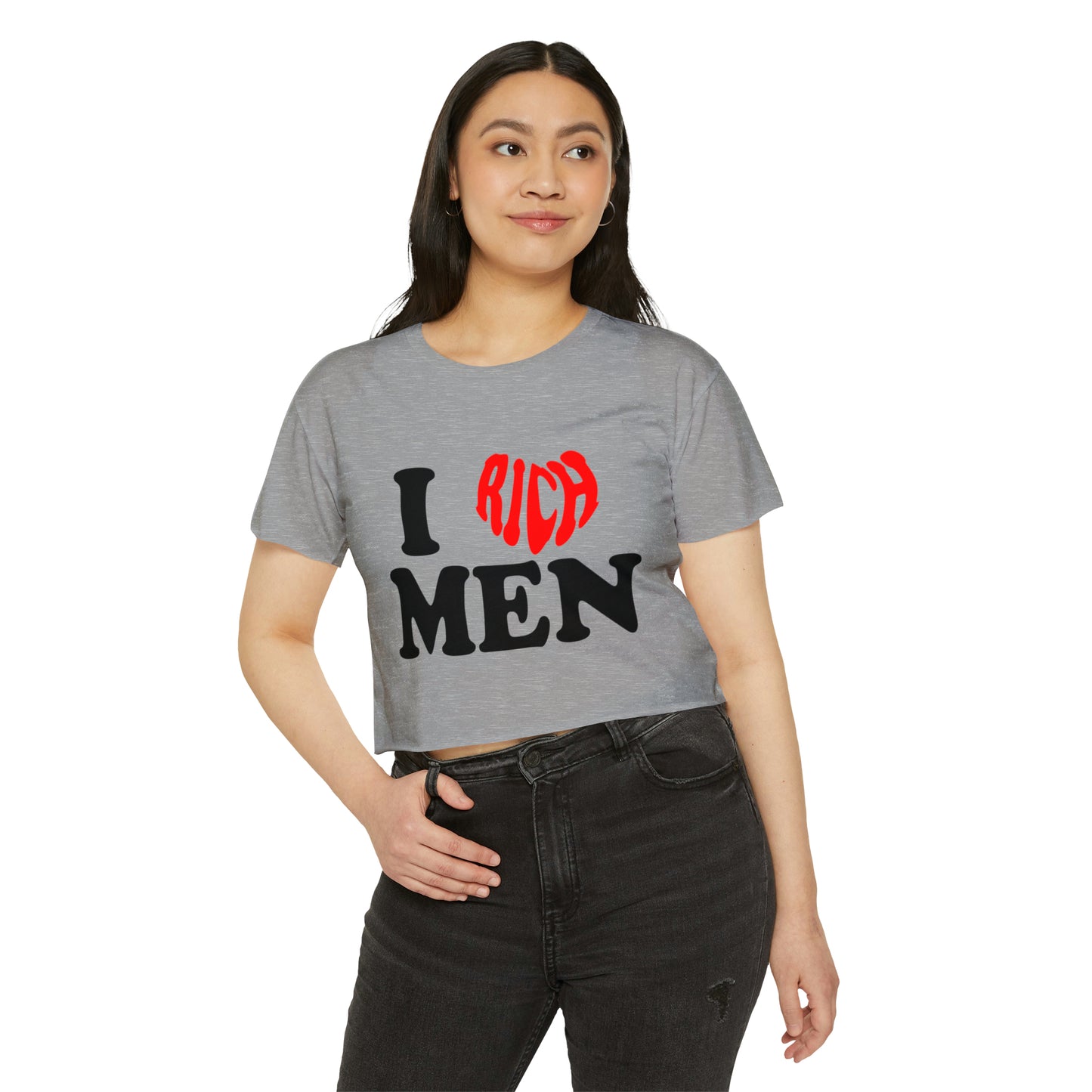 I Love Rich Men Women's Festival Crop Top