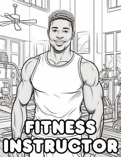 Digital Coloring Book - Shades of Excellence: Black Men at Work Vol. 1