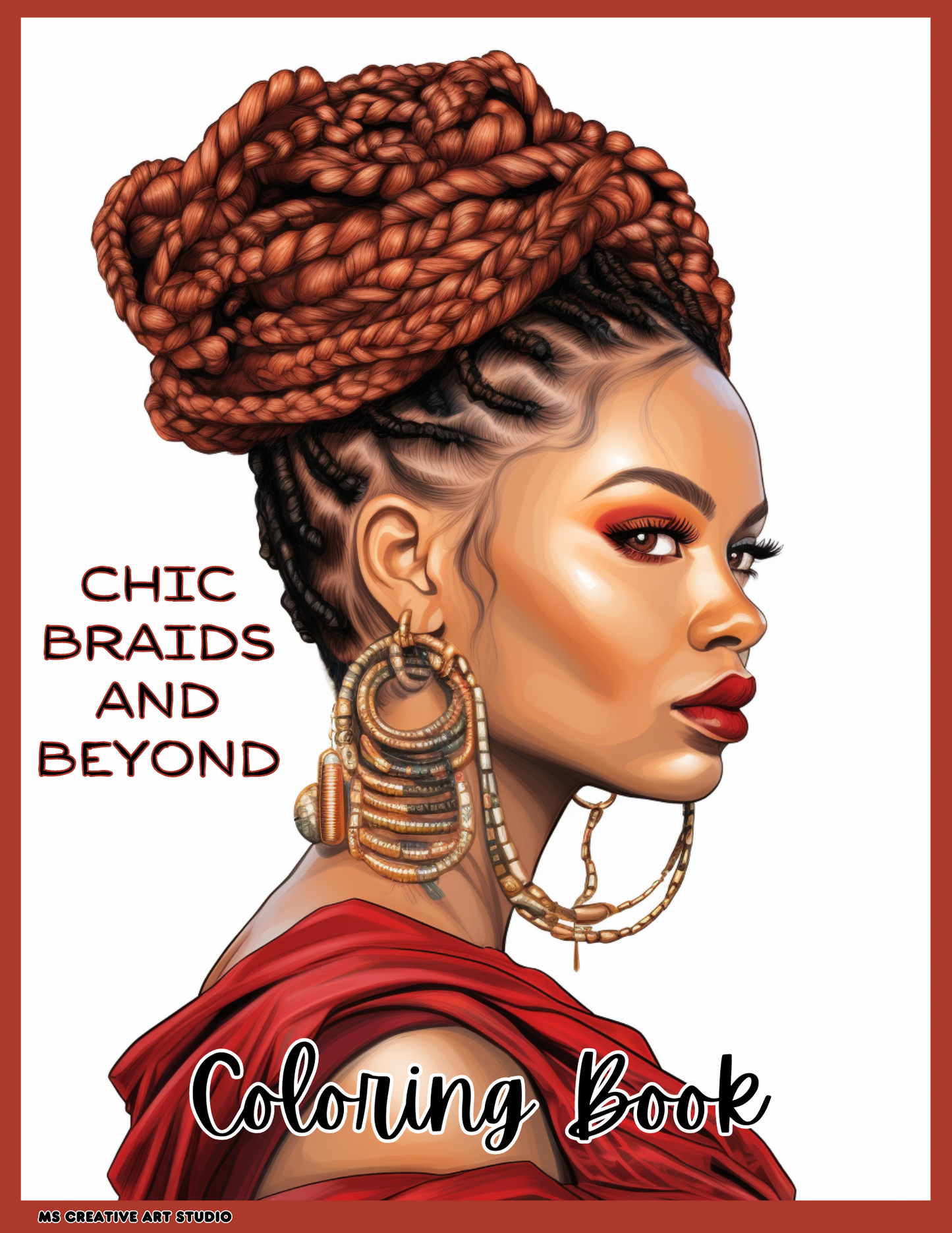 Digital Coloring Book - Chic Braids and Beyond Coloring Book