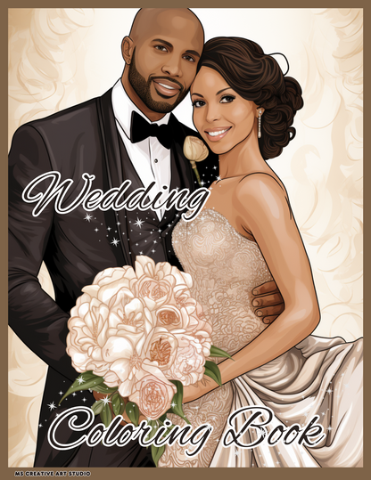 Digital Coloring Book - Elegant Wedding Stress Relief Coloring Book